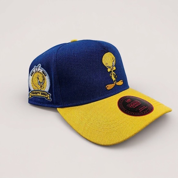 Looney Tunes Tweety Bird Hat Cap Blue Yellow Adjustable Men's Lids Exclusive - Picture 1 of 10